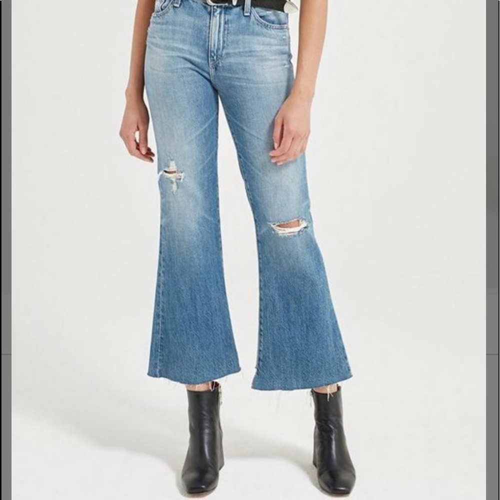 AG DENIM JEANS - The Quinne CROP High Rise flare